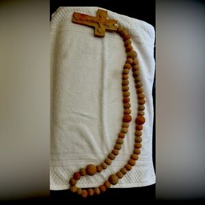 Vintage Terra Cotta 33 inch Rosary.